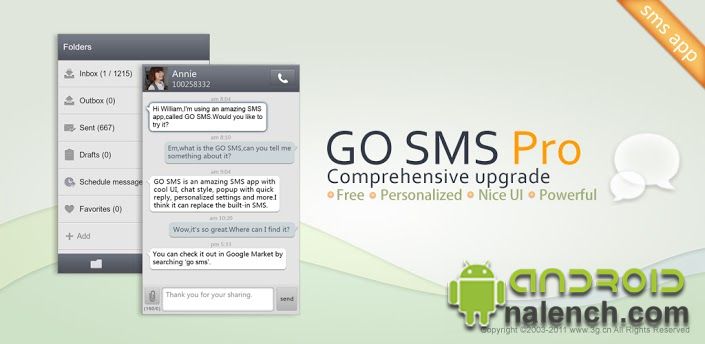 GO SMS Pro Ru для android бесплатно