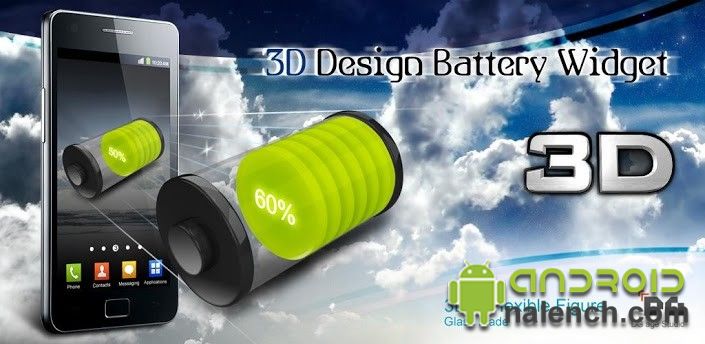 3D Design Battery Widget для android бесплатно