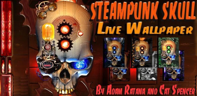 Steampunk Skull Live Wallpaper для android бесплатно
