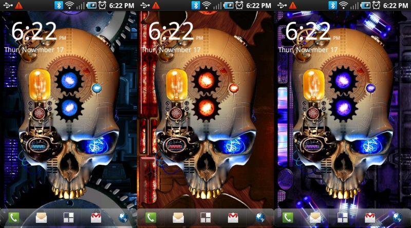 Скачать Steampunk Skull Live Wallpaper для android бесплатно