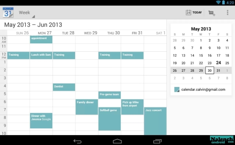 Cинхронизация Outlook с Android - календари с теме же цветами
