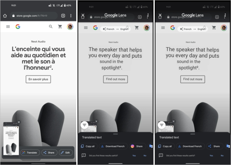 Скачать Google Об'єктив / Google Lens автоматический перевод текста на скриншоте для android бесплатно