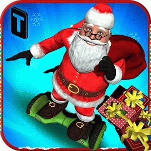 Скачать бесплатно Hoverboard rider 3D: Santa Xmas для Андроид